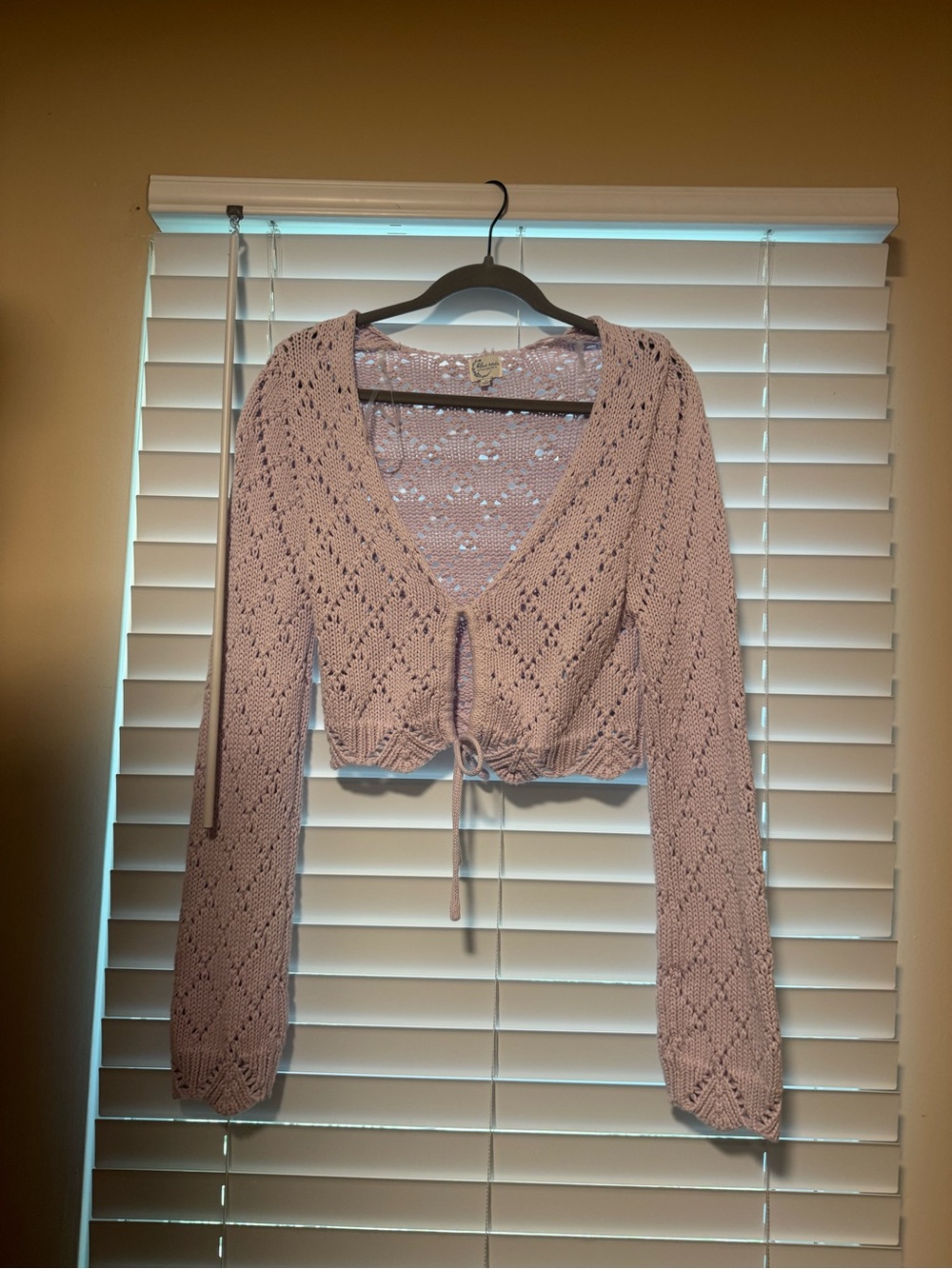 Women’s light purple Knit Cropped Cardigan